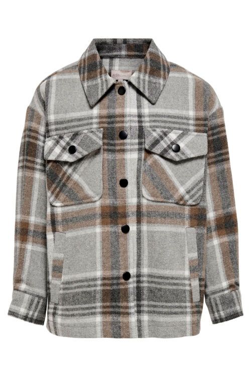 ONLY 15243537 Ternet Jakke Brun/Grå