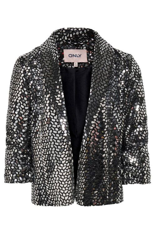 ONLY 15277016 Blazer Sort/Sølv
