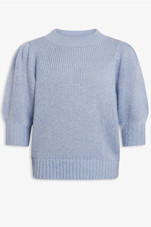 Grunt 2023-170 Strik Bluse Blå