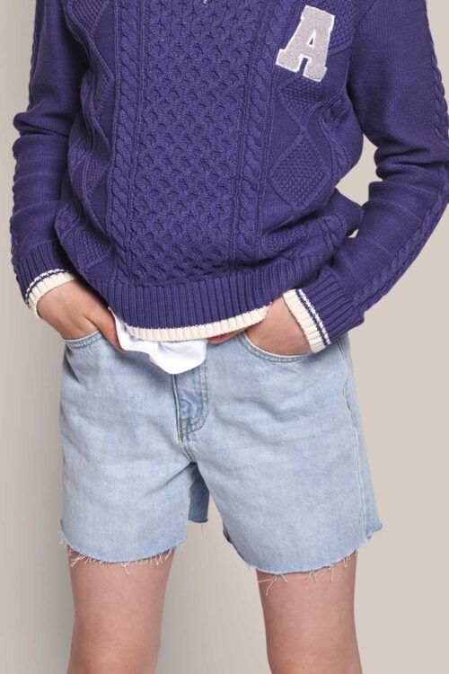 Grunt 2213-302 Denim Shorts Blå