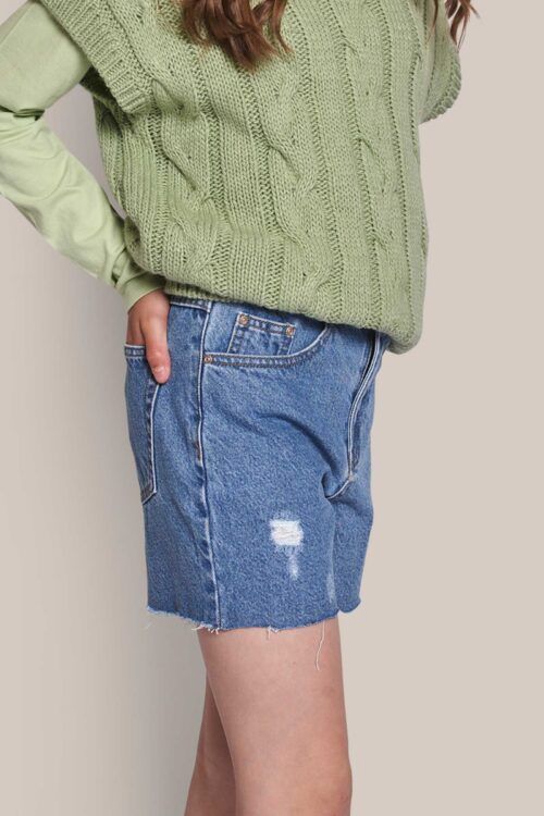 Grunt 2213-303 Denim Shorts Blå