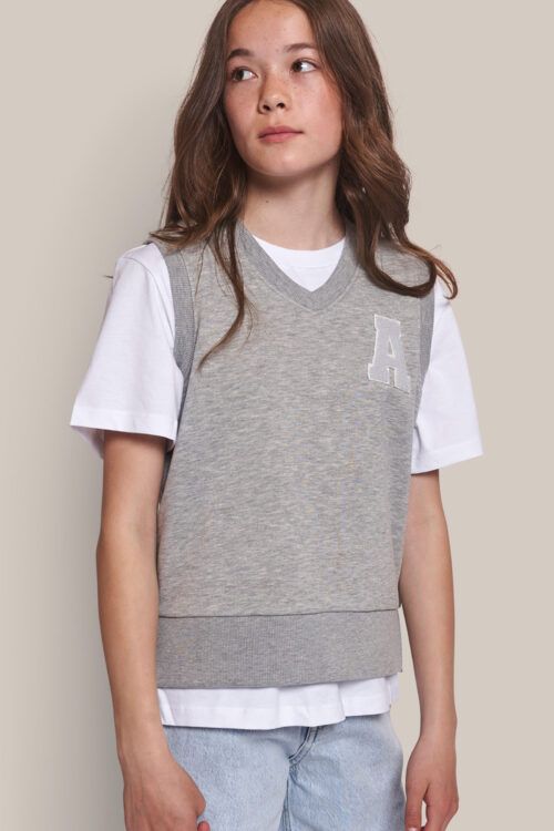 Grunt 2213-602 Sweat Vest Grå