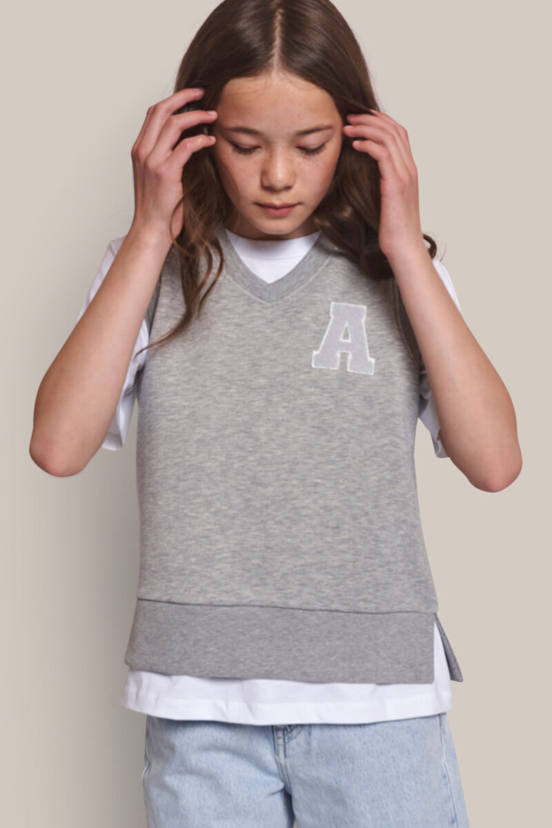 Grunt 2213-602 Sweat Vest Grå - Image 3