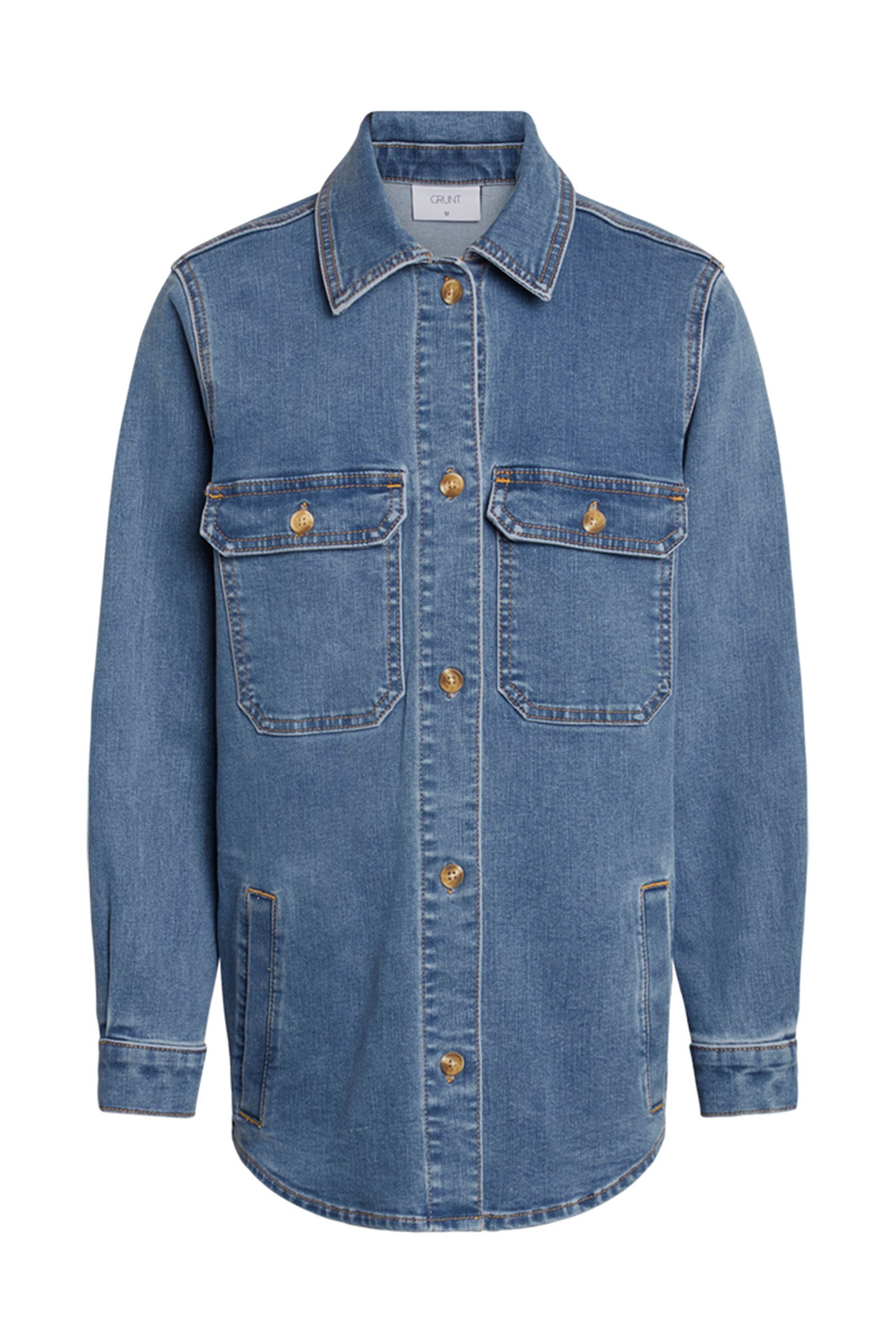 Grunt 2133-904 Denim Jakke Blå - Billede 4