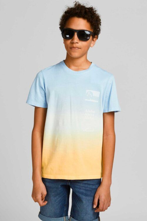 Jack & Jones 12189134 T-Shirt Blå/Gul