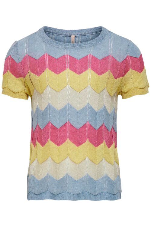 ONLY 15227412 Strik T-Shirt Blå